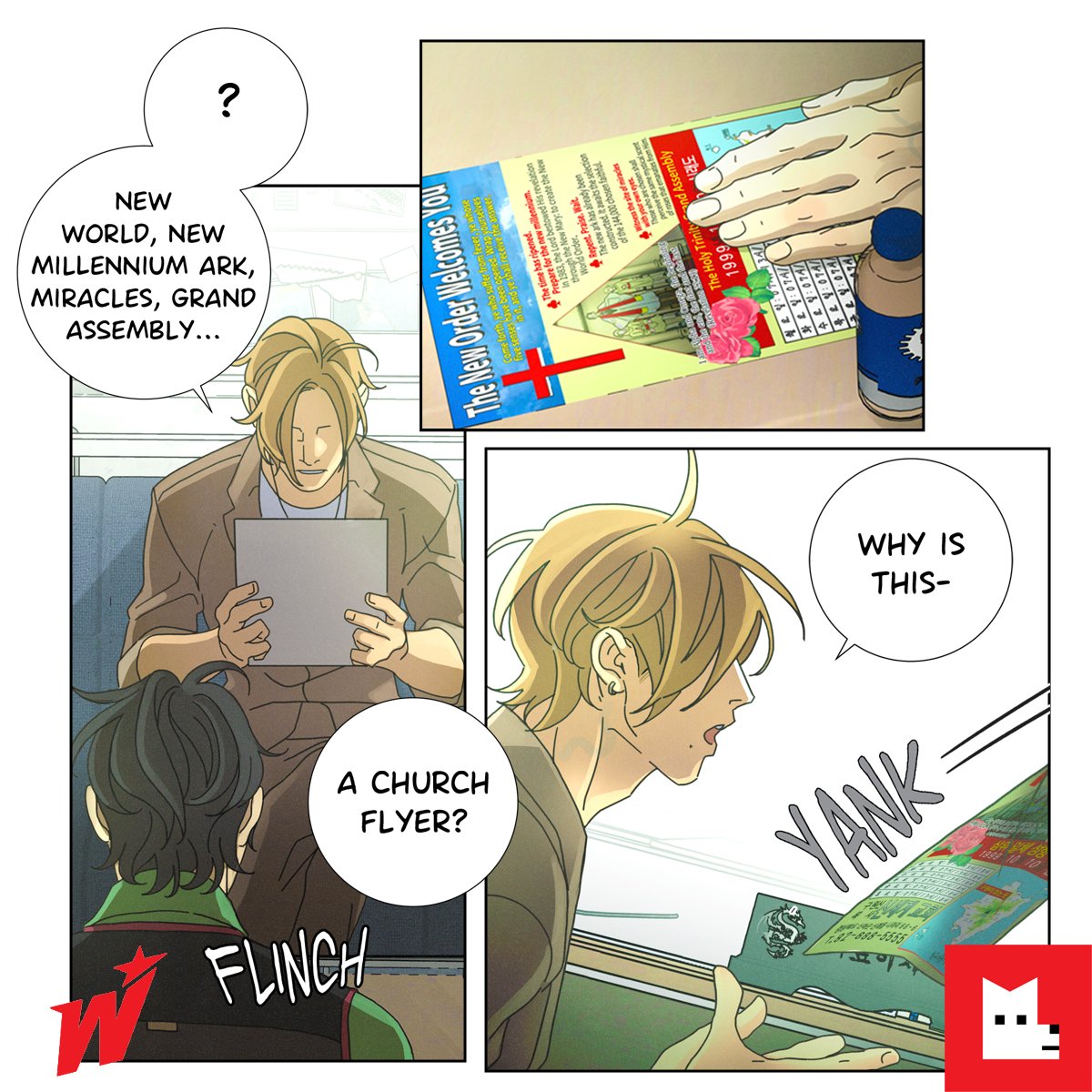 LezhinComics_US's tweet image. After years of no contact, Seong-su suddenly appears before Hyeon-do with a church flyer in hand. If Hyeon-do accepts the request to find Seong-su's missing son, what dark truth awaits him?

𝗥𝗲𝗮𝗱 &amp;lt;𝗡𝗲𝘄 𝗪𝗼𝗿𝗹𝗱 𝗢𝗿𝗱𝗲𝗿&amp;gt; 𝗡𝗼𝘄!
▶️tinyurl.com/2a8ybn97

#NewWorldOrder