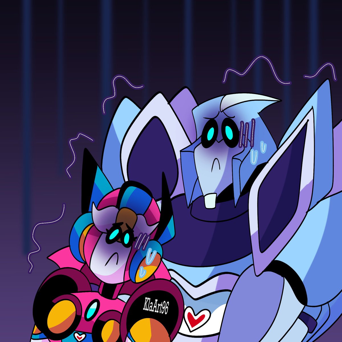 KlaArt96's tweet image. a little gift for my friend @SylveonFrancy comic of aurora and skit new colleague (friend) respect their bosses and cherry and neon  best friend are scared of them 😱💜💕
#Transformers  #transformersanimeted #lockdown #transformersoc #Maccadams #megatron #transformersfanart