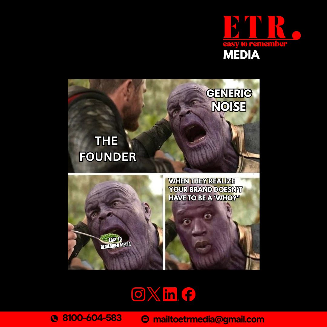 etr_media's tweet image. From "Who?" to "Must-Have."
Brand differentiation, Market noise, Founder-led growth, Strategic positioning, Unforgettable branding.
#StrategicBranding #easytoremember