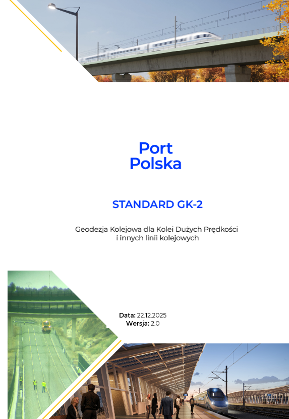 PortPolska_info's tweet photo. 🚄 Nowa norma geodezyjna #GK2 dla linii Kolei Dużych Prędkości #KDP do pobrania na naszej stronie - w sekcji dokumentów technicznych.

➡️ Standard geodezji kolejowej został przygotowany z myślą o inwestycjach kolejowych typu #greenfield, w tym KDP. 

➡️ GK2 jest odpowiedzią na aktualne potrzeby technologiczne i uwzględnia wszystkie wymagania wynikające z dotychczasowych przepisów.

➡️ Dokument powstał w wyniku szerokich konsultacji technicznych z @PKP_PLK_SA, @PKP_SA i  Związkiem Ogólnopolskim Projektantów i Inżynierów #ZOPI.

🌐Do pobrania tutaj: https://t.co/x6Iym3wlrv