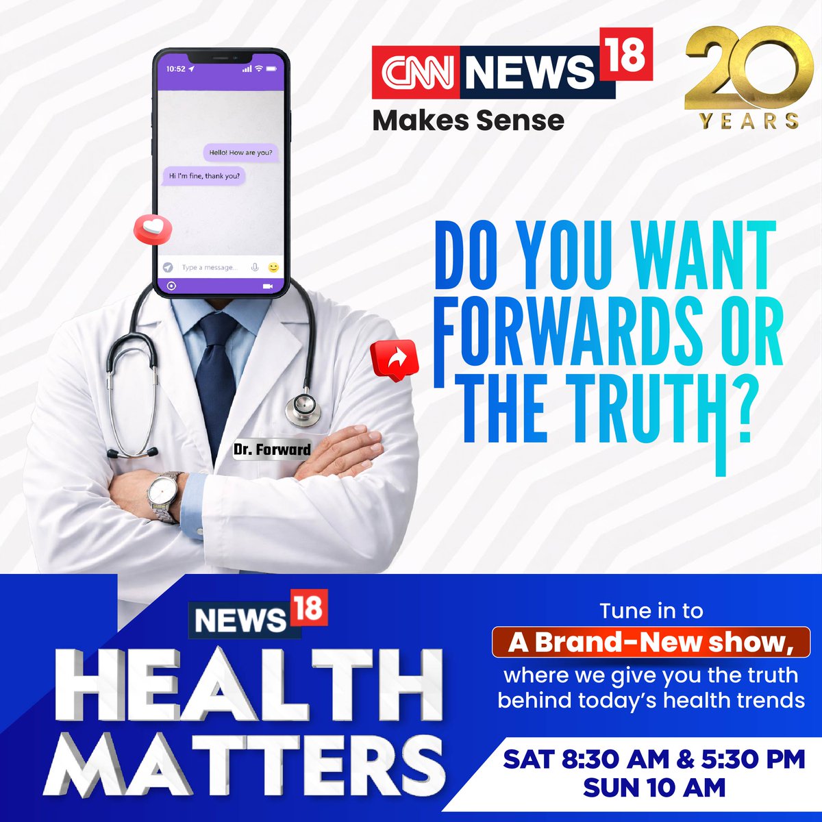 CNNnews18's tweet image. That “miracle” health tip in your forwards might be doing more harm than good.

Health Matters separates facts from fads to bring you the truth behind trends

#CNNNews18 #MakesSense #HealthMatters