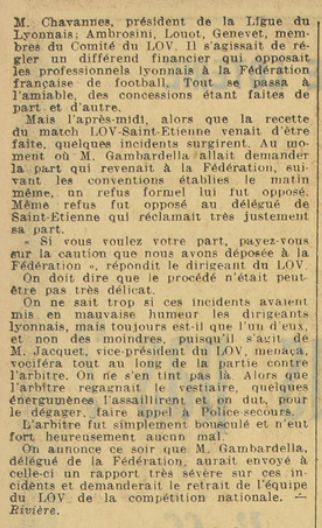 pilia_albert's tweet photo. 📚#ASSE #90ans épisode 68
Le 29 mars 1936, l'ASSE est allée dominer Villeurbanne (6-2, triplé d'Ignace Tax).
Des bagarres ont éclaté dans les tribunes et un dirigeant lyonnais a volé la recette du match.
Résultat, club dissous et plus de football pro à Lyon pendant 6 ans ! https://t.co/VaYUI0mSXi