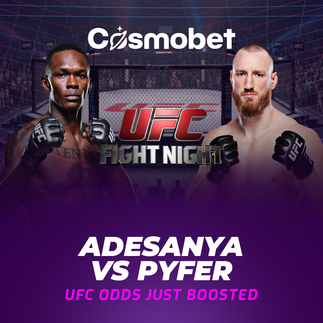 CosmobetPlay's tweet image. 🚀 UFC Fight Night Boost

🔹 Erosa vs Douglas / McKinney vs Nelson — 5.26 ⚡️
Douglas by TKO/KO + McKinney by TKO/KO

🔹 Grasso vs Barber / Chiesa vs Price — 22.18 ⚡️
Barber by submission + Over 1.5 rounds

🔹 Adesanya vs Pyfer — 3.90 ➝ 4.68 ⚡️
Adesanya by TKO/KO

Place your bet