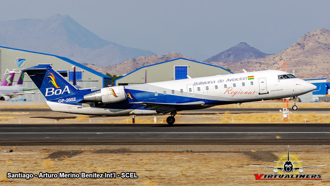 Boliviana de #Aviación (#BoA), #Bombardier CRJ-200ER , CP-2852, despegando de pista 17R. 

Santiago/Arturo Merino Benítez [#SCL/#SCEL] 🇨🇱

#AvGeek  #virtualiners #spotting #aviationlovers #aviationgeek #takeoff #aviationphotography #planespotting
