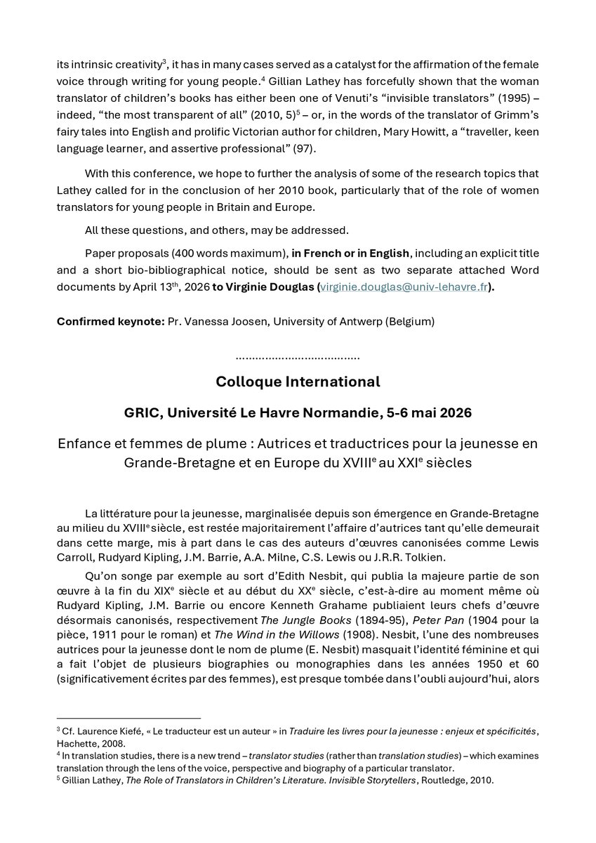 Int'l Research Society for Children's Literature tweet media