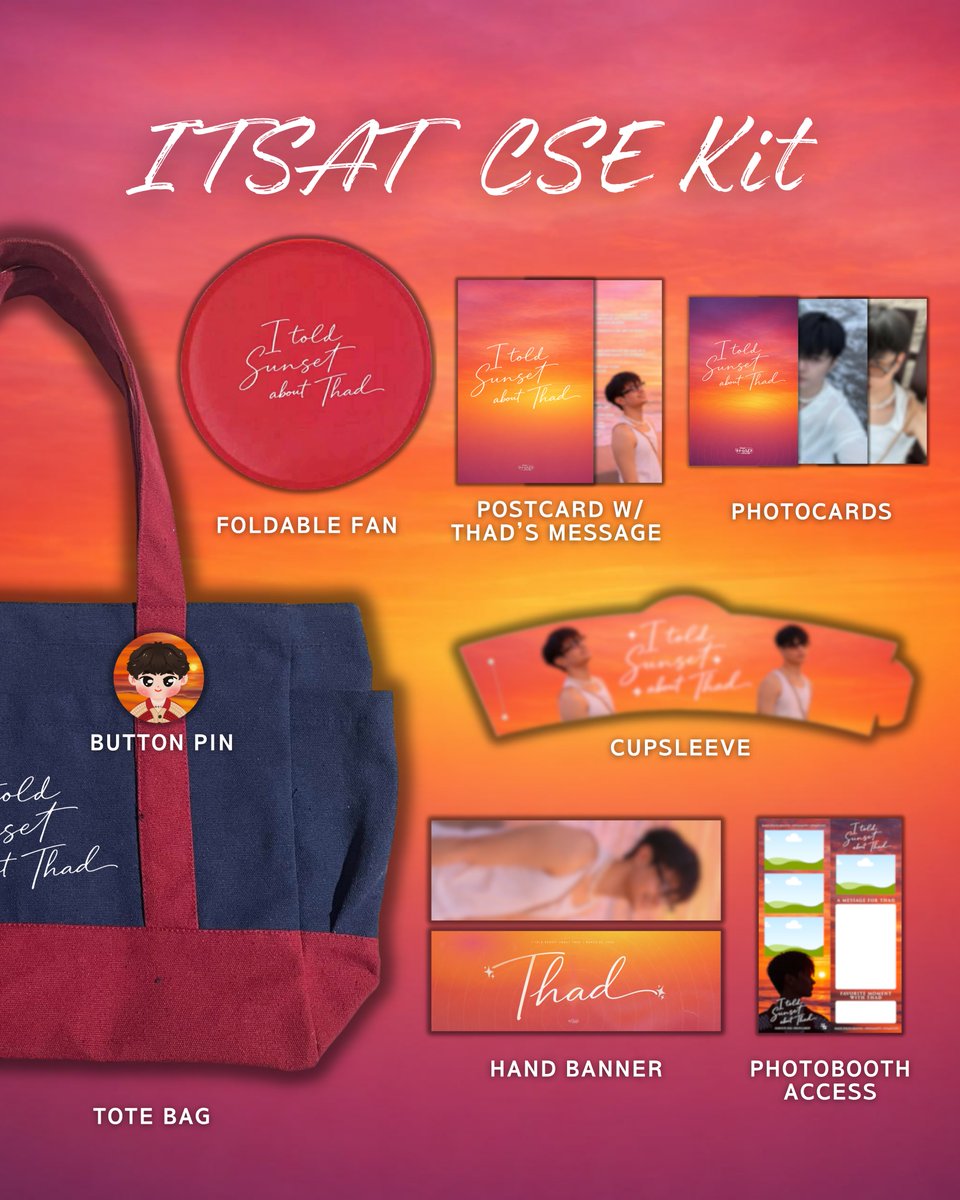 TeamThadOFC's tweet photo. [🌅] #IToldSunsetAboutTHAD 

𝐃-𝟐 • 𝐈𝐓𝐒𝐀𝐓 𝐂𝐒𝐄 𝐊𝐈𝐓 𝐒𝐏𝐎𝐈𝐋𝐄𝐑

This Sunday, the sunset feels a little more tender! Check out the ITSAT CSE Kit that our attendees will receive as we celebrate THAD’s special day! 🌅

#HappyThadDay #THADiariesCH23 #NEWID_THAD #NEW_ID @ThadSune @official_newID