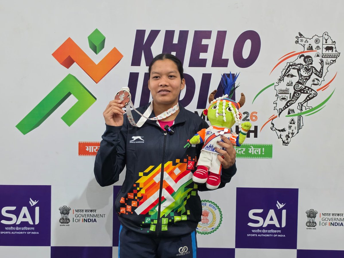 sports_odisha's tweet image. ଛତିଶଗଡ଼ରେ ଚାଲିଥିବା ପ୍ରଥମ ଖେଲୋ ଇଣ୍ଡିଆ ଜନଜାତି କ୍ରୀଡ଼ା ୨୦୨୬ରେ ଓଡ଼ିଶାର ଭାରୋତ୍ତୋଳିକା ମୀନା ସାନ୍ତା ମହିଳା ୫୩ କିଲୋଗ୍ରାମ ବର୍ଗରେ ରୌପ୍ୟ ପଦକ 🥈 ଜିତିଥିବା ବେଳେ ମୀନା ସିଂ ଏହି ବର୍ଗରେ କାଂସ୍ୟ ପଦକ 🥉 ହାସଲ କରିଛନ୍ତି।

ଉଭୟଙ୍କୁ ଅନେକ ଶୁଭେଚ୍ଛା ଓ ଅଭିନନ୍ଦନ! 👏🏻

#OdishaForSports #Weightlifting  #PadiaToPodium