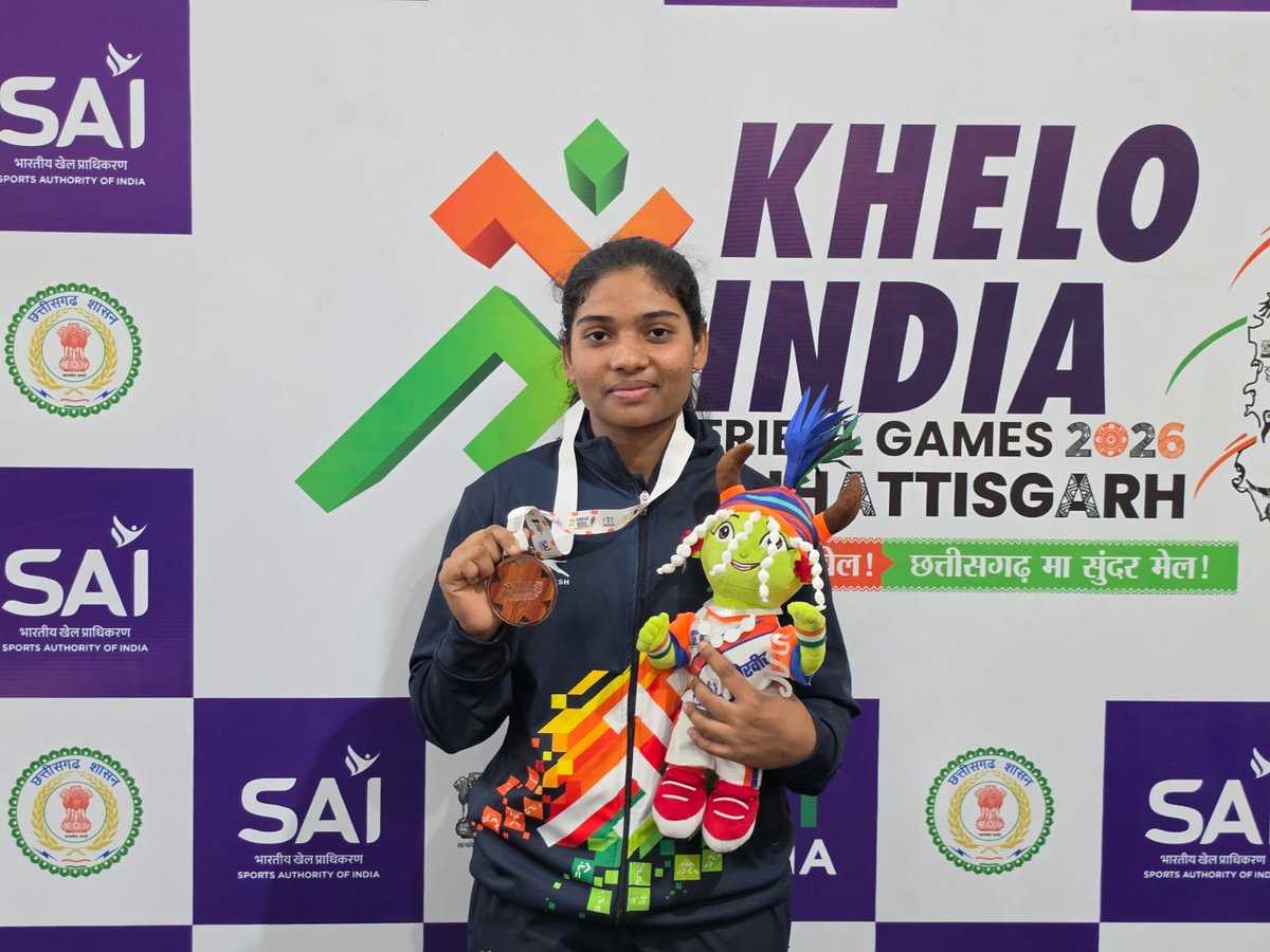 sports_odisha's tweet image. ଛତିଶଗଡ଼ରେ ଚାଲିଥିବା ପ୍ରଥମ ଖେଲୋ ଇଣ୍ଡିଆ ଜନଜାତି କ୍ରୀଡ଼ା ୨୦୨୬ରେ ଓଡ଼ିଶାର ଭାରୋତ୍ତୋଳିକା ମୀନା ସାନ୍ତା ମହିଳା ୫୩ କିଲୋଗ୍ରାମ ବର୍ଗରେ ରୌପ୍ୟ ପଦକ 🥈 ଜିତିଥିବା ବେଳେ ମୀନା ସିଂ ଏହି ବର୍ଗରେ କାଂସ୍ୟ ପଦକ 🥉 ହାସଲ କରିଛନ୍ତି।

ଉଭୟଙ୍କୁ ଅନେକ ଶୁଭେଚ୍ଛା ଓ ଅଭିନନ୍ଦନ! 👏🏻

#OdishaForSports #Weightlifting  #PadiaToPodium