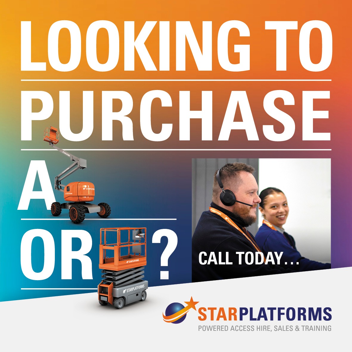 StarPlatforms's tweet photo. Looking to buy a MEWP?
Star Platforms offers quality new machines with expert advice, trusted brands & optional SMAs for peace of mind.
📞0345 130 0000
🔗 https://t.co/XedurGntBn
#MEWP #MachineSales #ConstructionUK #PoweredAccess #AccessEquipment https://t.co/tAWN7tWhQn