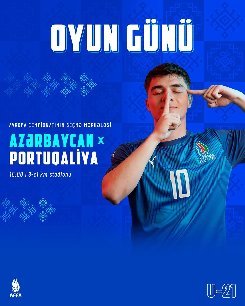 millifutboll's tweet photo. Bu gün millilərimizin matçı var !

15:00 Azərbaycan - Portuqaliya
19:00 Azərbaycan - Sent Lüsiya https://t.co/5tSWwMJ6eI