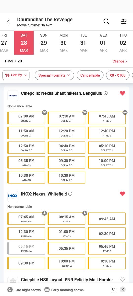 mahesh_pc's tweet photo. @SRKsbot Hindi movie in Whitefield Bengaluru https://t.co/ST0vJVZkl4