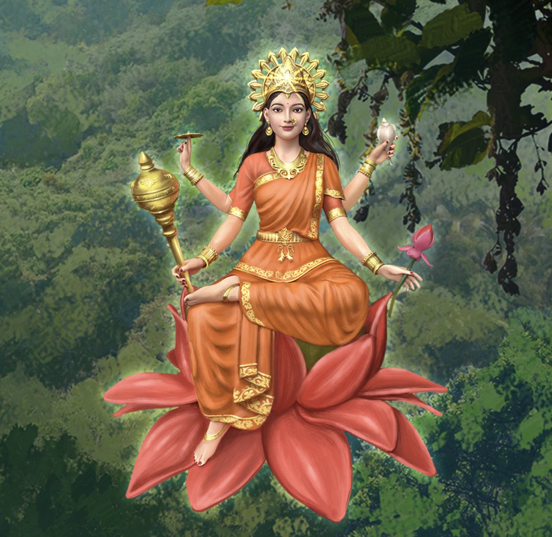 Sri Siddhidatri🛐
She represents the culmination of the Navdurga journey, bestowing spiritual powers, success, wisdom, fulfillment, and inner perfection on her devotees. She is revered not only by humans but also by gods (devas), demons (asuras), gandharvas, yakshas, and siddhas.