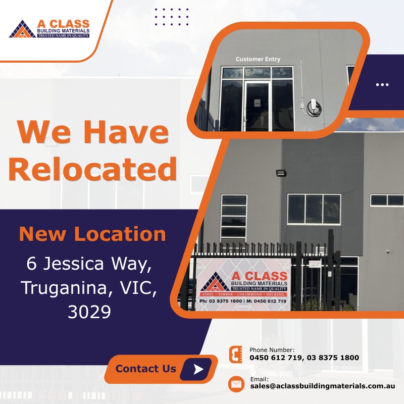 aclassaustralia's tweet image. We’ve relocated! 📍
Visit us at 6 Jessica Way, Truganina VIC 3029
Same trusted quality, new location 💪

#WeHaveMoved #Truganina #MelbourneBuilders #BuildingMaterials #AussieTradies #Construction