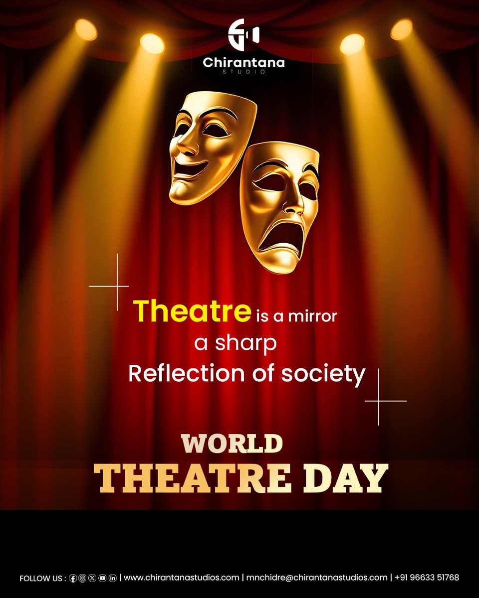 Chirantana_'s tweet photo. Life is a stage and you only get one performance. Make it a good one.

#worldtheaterday #drama #theaterlife #theatercommunity #actorslife https://t.co/0oTC19HaFY