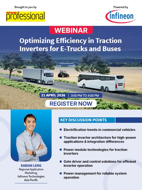 autocarpro's tweet image. Webinar | Traction inverter solutions for electric commercial vehicles

🎙 Kabian Leng, Infineon APAC

📅 21 Apr | ⏰ 3–4 PM

👉 Register now: us06web.zoom.us/webinar/regist…

#EV #PowerElectronics #Inverters #AutocarProfessional