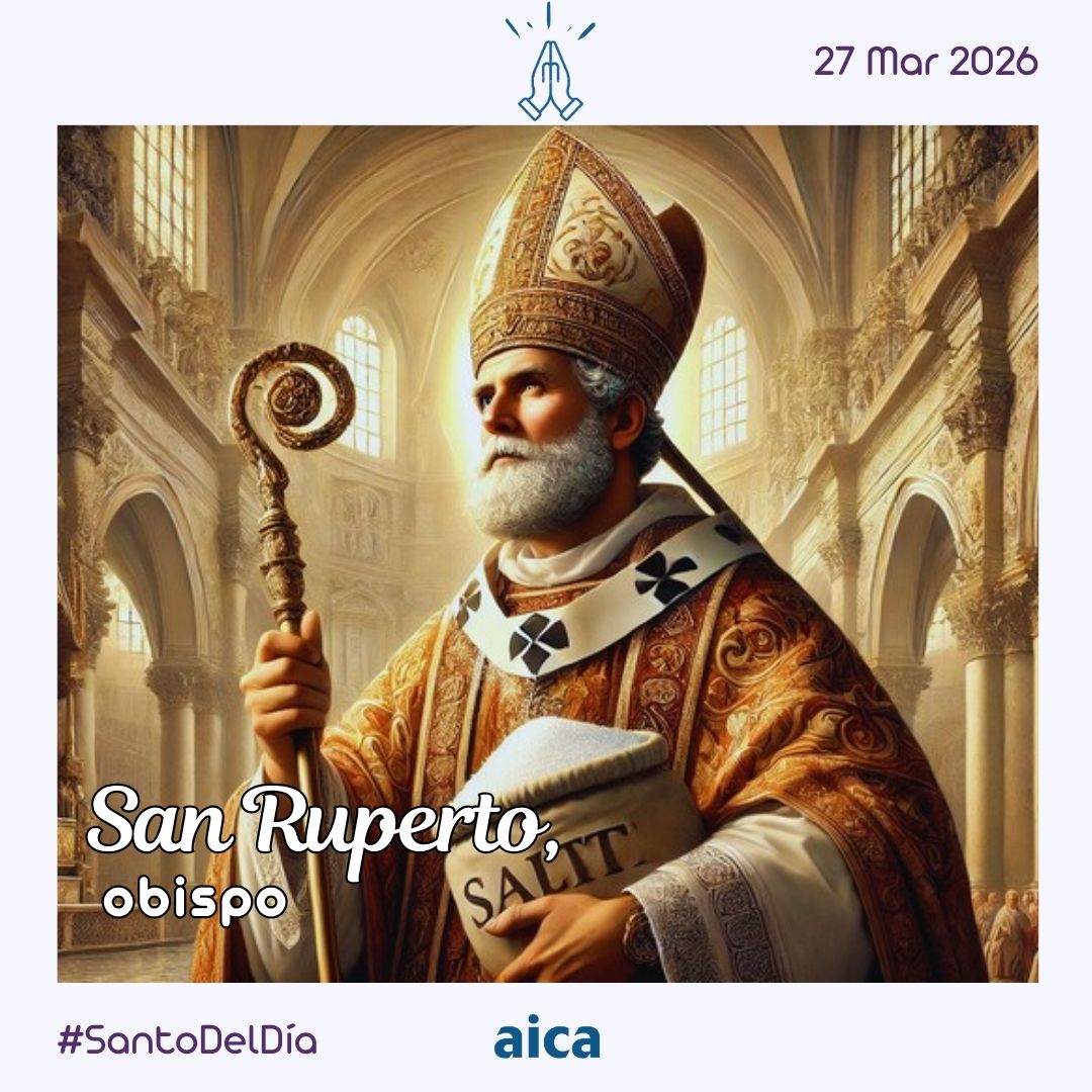 AgenciaAica's tweet photo. #Santoral #SantoDelDía San Ruperto #RuegaPorNosotros #Ruperto #FelizDía #27deMarzo 
San Ruperto, obispo.
» https://t.co/gmn8lNFBwq https://t.co/r8l25ObC9y