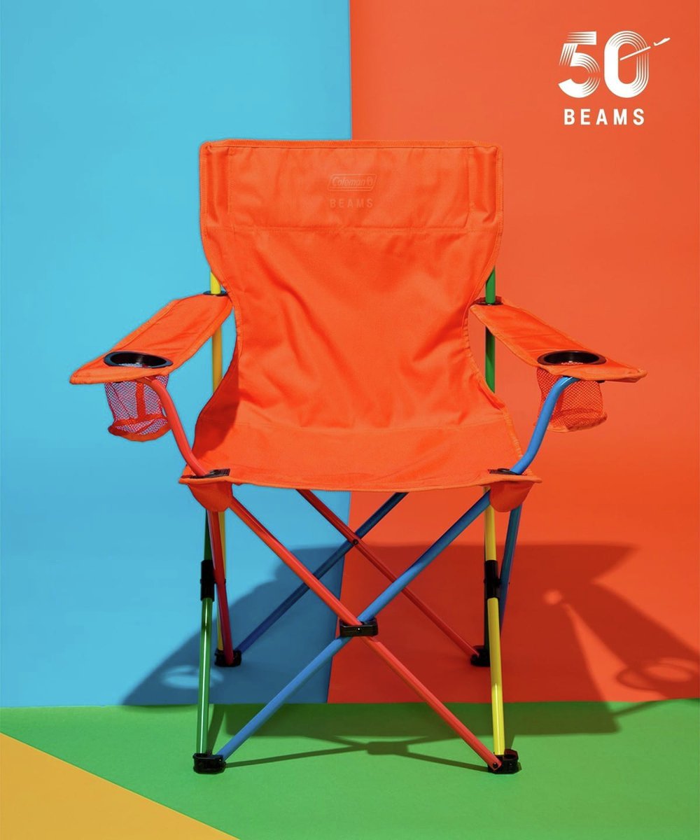 BEAMS_JP's tweet photo. 【予約受付中】目を引くカラーが魅力。〈Coleman × BEAMS〉別注コレクション！🔥✨

人気のリゾートチェアやクーラーボックスに加え、新たに別注した「ワンマイルチェア」にも注目です👀

アイテム一覧はこちらから🍊
🔗https://t.co/FmgE5S57Rp

@bPr_BEAMS_
#ビームス https://t.co/Nv53SZtoFz