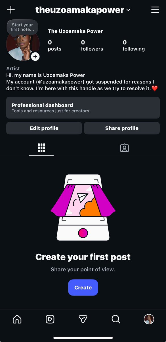 hi, so my instagram account was suspended because my ‘facebook account did not follow the rules’. no idea what rules. ANYHOO. i’m annoyed and pretty livid. but moving forward nonetheless. please follow my new account THEUZOAMAKAPOWER
thank you.❤️