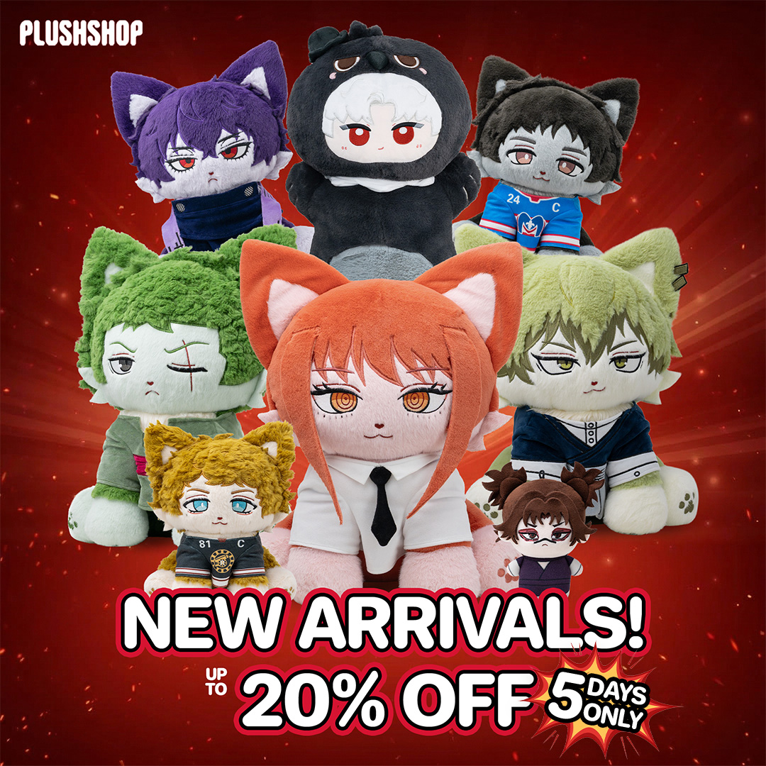 Plushshop_com's tweet photo. This week’s new arrivals are live 🐾✨
#makima #naoya #shane #rozanov #Plushshop https://t.co/OLu96faBfg