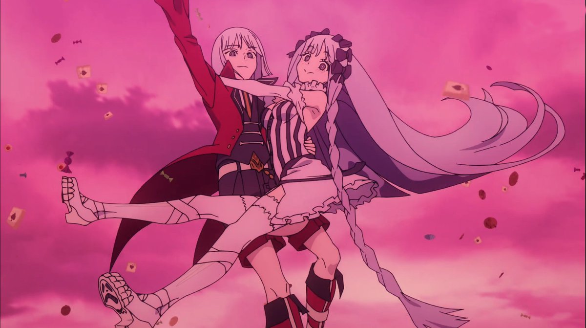 I rewatched the latest episode and noticed something unusual about Francesca's right leg position. I didn't notice it at first because I was looking under her armpit. 
#fatestrange