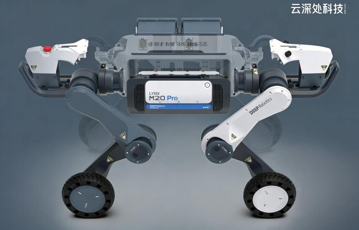 izhejiang's tweet photo. #Hangzhou-based #DEEPRobotics' Lynx M20 wheeled-legged robot has won a 2026 iF Design Award — standing out among thousands of global entries. With cutting-edge design and tech, it’s a nod to China's growing strength in industrial innovation.🤖✨ https://t.co/RK87AgPJ09