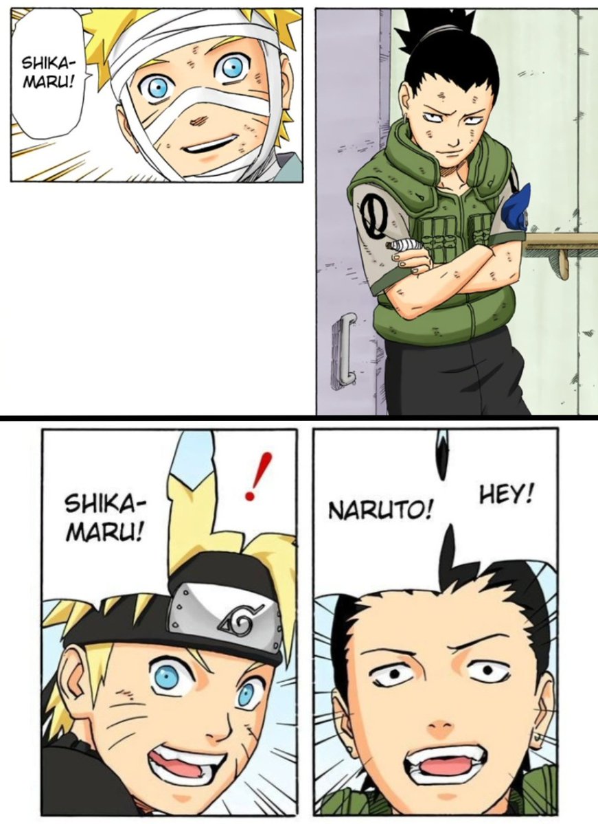 NARUTO LOOKS SO HAPPY WHEN REUNION WITH SHIKAMARU (⁠☆⁠▽⁠☆⁠)