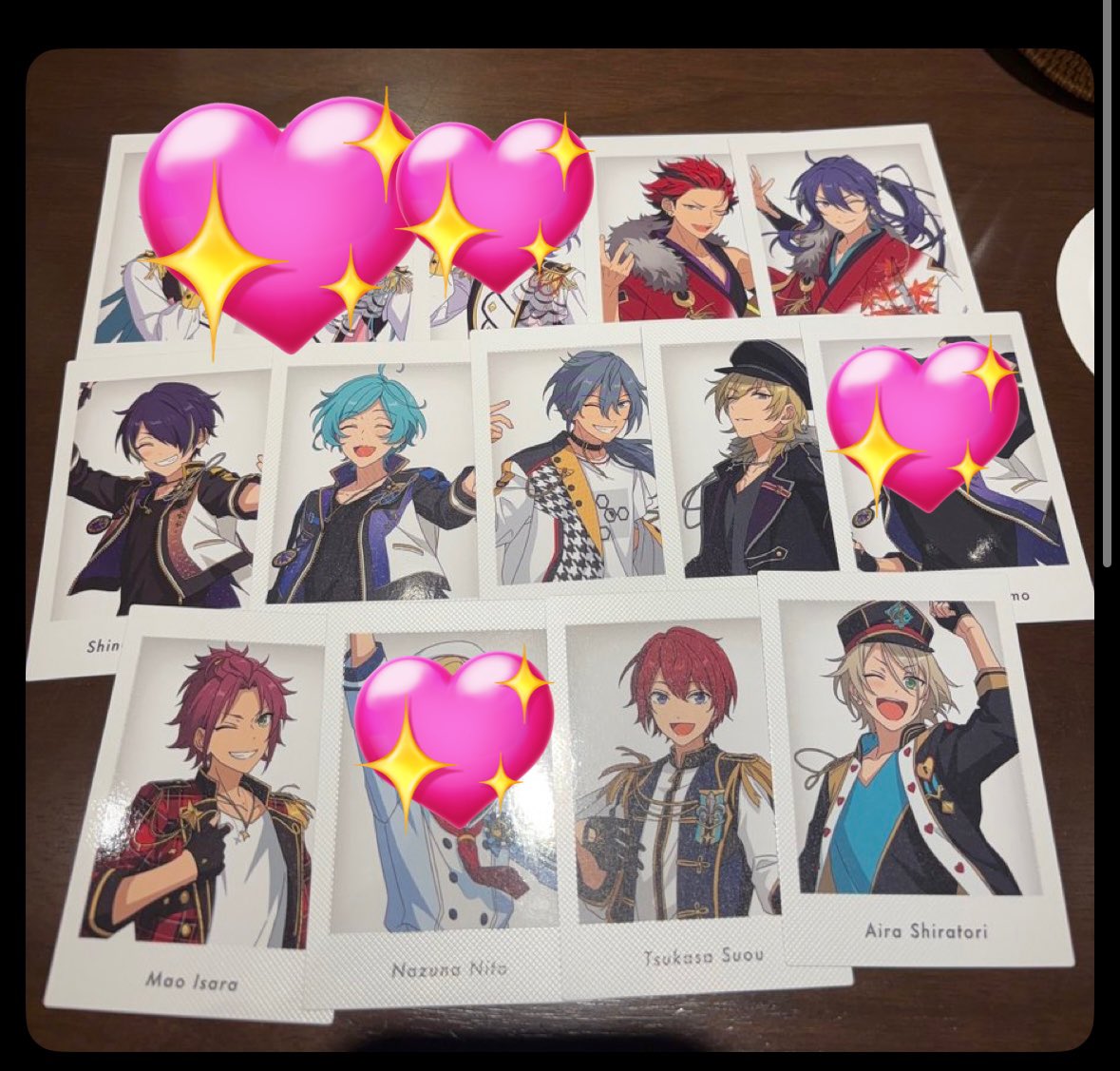 xuch1_'s tweet photo. あんスタ ぱしゃっつ 特典 交換

譲→紅郎、颯馬、忍、奏汰、ニキ、薫、真緒、司、藍良

求→日和

本日池袋にて交換希望です。
検索からもお気軽にお声掛けください。 https://t.co/sFU06spurV