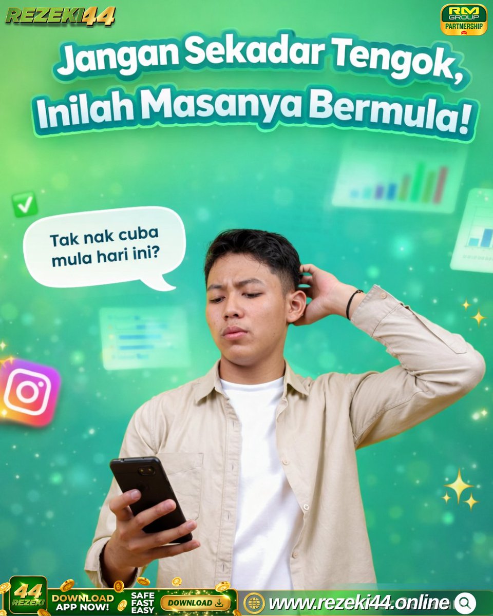 rezeki44my's tweet photo. Jangan Tunggu Lagi - peluang tak datang dua kali!!!
REZEKI besar menanti anda di REZEKI44
masa tehad! ramai dah mula, anda bila lagi?

CLICK BIO LINK UIITUK DAFTAR &amp; CLAIM FREE KREDIT BONUS😍 https://t.co/xb8uu6dZVS