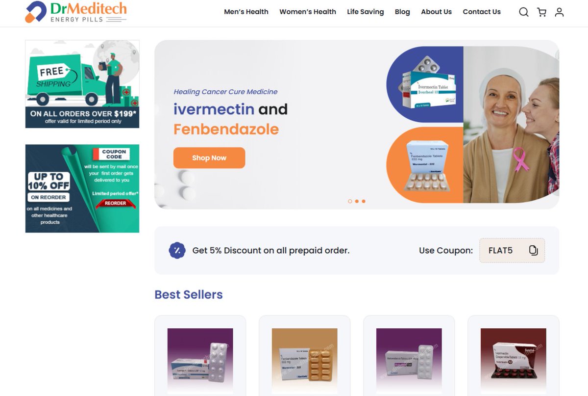 drmeditechpills's tweet image. We are best and top rated seller of ivermectin, fenbendazole and mebendazole world wide. To get it your doorsteps order at Drmeditechpills.com

#iver #fenben #meben #toprated #Drmeditechpills