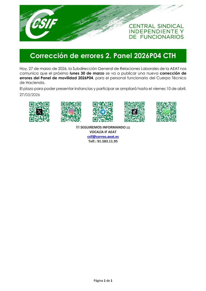 CSIF AEAT tweet media