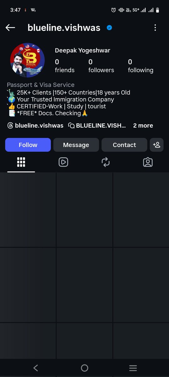Sunil73639539's tweet photo. "Fraud Alert! BlueLineConsultants (Rajpura) ne Canada Visa ke naam par mujhse ₹97400rs.+ liye. ITR/Valuation ke paise lekar bhi galat file lagayi aur ab meri hi submission file mangne par dhamki de rahe hain. @PatialaPolice @ssp_patiala @PunjabPoliceInd @jagograhakjago https://t.co/Phjj9DelwJ