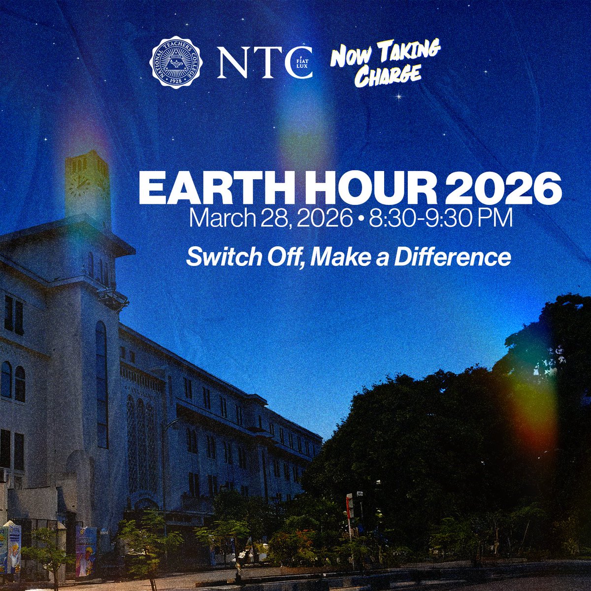 NTCManila's tweet photo. One Hour. One Action. Collective Impact.

Join us this Earth Hour. As one group, we switch off the lights and switch on our commitment to a sustainable future. Together, we can change the world.

 #HIGroupEarthHour2026 #HIGroupThrivingTogether #EarthHour2026 #GiveAnHourForEarth https://t.co/12y1Sib4H0