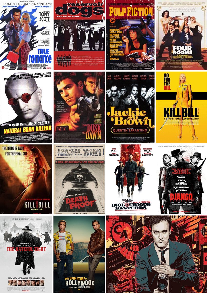 PilloleCult's tweet image. #IMDb ha messo in fila i film diretti da #QuentinTarantino … concordate con la classifica?
Noi avremmo dato un paio di posizioni in più a Jackie Brown.
E messo Dal tramonto all’alba (che Quentin ha ispirato, come Natural born killers) al posto di… indovinate 🤭.

@pillolerock
