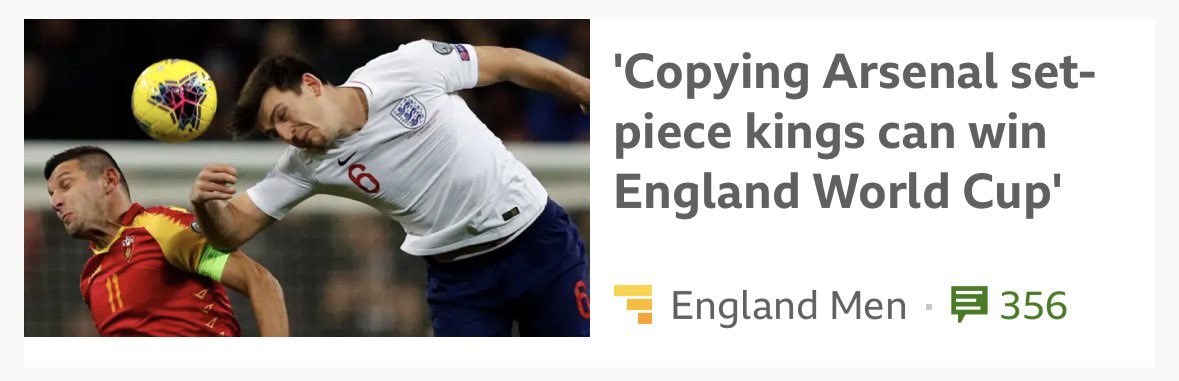 The issue this piece fails to consider is PL referees have failed to police Arsenal at set-pieces

If England try to copy Arsenal they will concede penalties in every game, and will be penalised at every attacking corner <a href="/BBCSport/">BBC Sport</a> 
bbc.co.uk/sport/football…