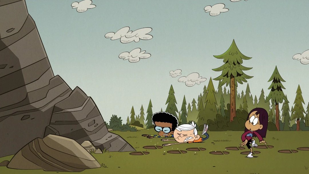 またKaraが勝手に１人で先に行ってしまった事で遂にLincolnは不満が爆発してしまいました🤯
しかしその拍子に持っていた蔦を離してしまい、先に木にしがみついていたClydeは飛んでいってしまいLincolnも遅れて一緒に吹っ飛んで行ってしまいました😅
#TheLoudHouse #LincolnLoud