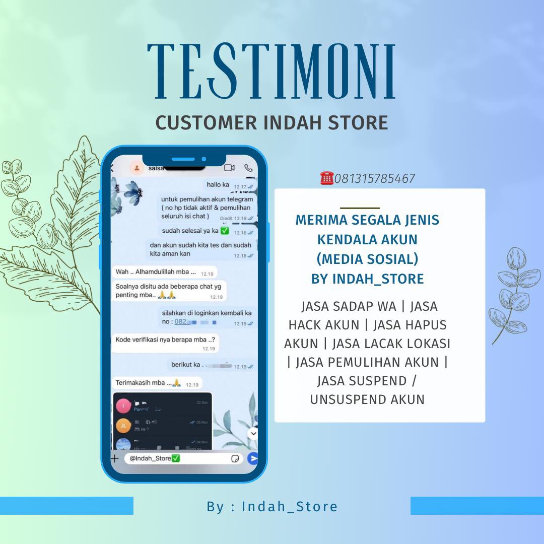 Indah store || Recovery & Delete Account || tweet media