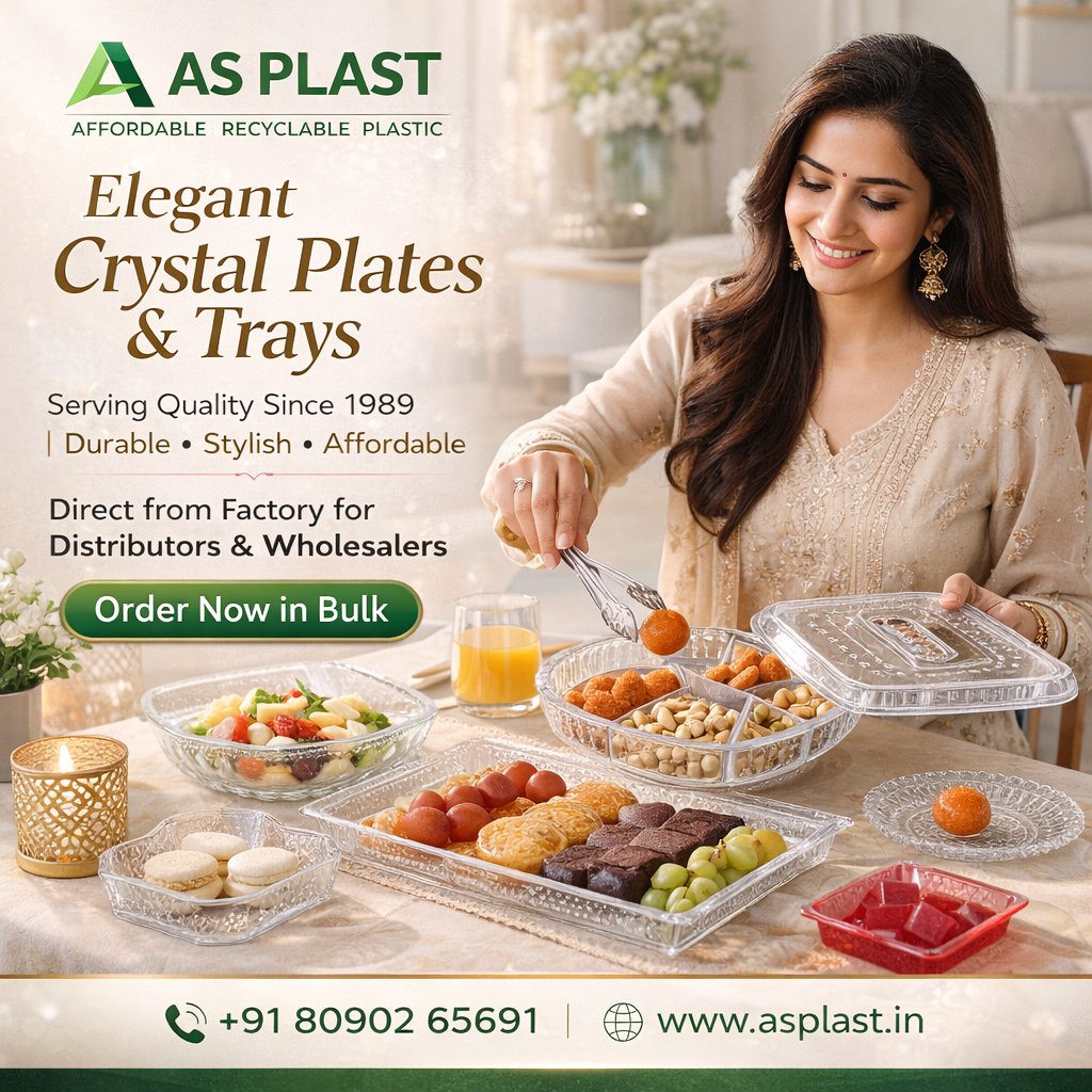 asplastindia's tweet image. Premium Crystal Plates &amp;amp; Trays ✨
Serving Quality Since 1989
📦 Direct Factory Supply
🤝 For Distributors &amp;amp; Wholesalers

📞 +91 80902 65691
🌐asplast.in/product-catego…

#ASPlast #Wholesale #Houseware #B2B #PlasticProducts