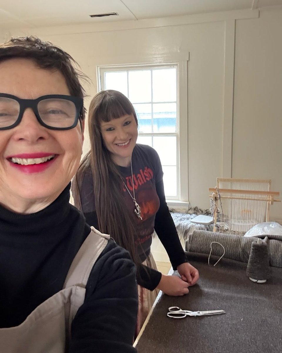 GrahamAva57299's tweet photo. Working away with super talented   with the wool from my 8 sheep creating ponchos, blankets and carpets . In order to produce a bit more  with the assistance of the  I bought some extra  wool from shepards who raise locally the same heritage breed  w... https://t.co/uvufWycR5E