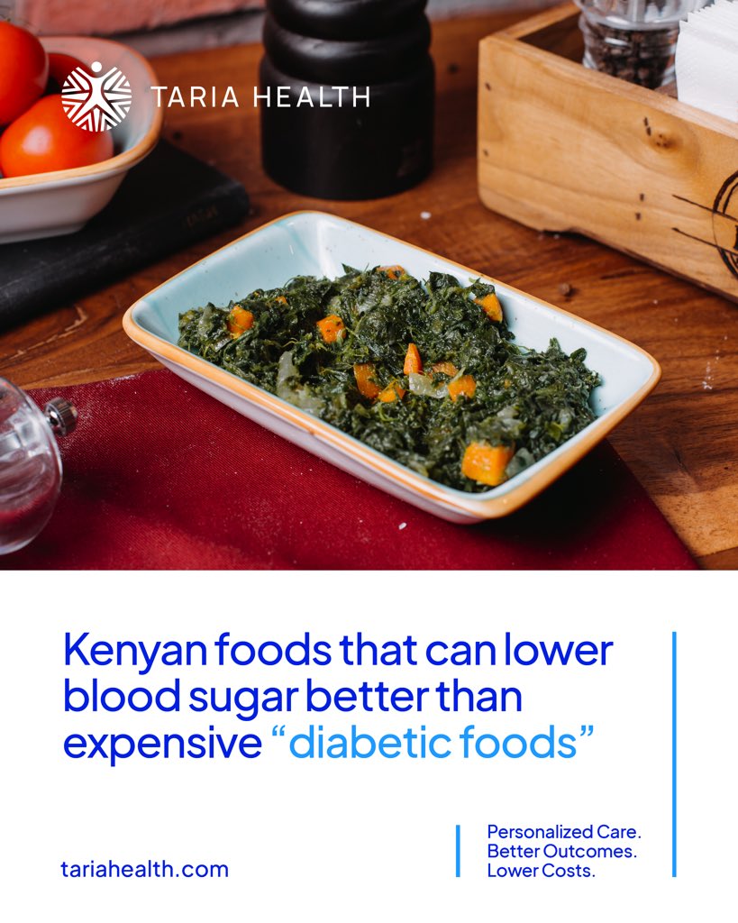 Tariahealth's tweet photo. Your cupboard > pharmacy aisle. Nduma, githeri, sukuma wiki, omena, avocado, eggs, managu/terere = stable blood sugar. Not expensive “diabetic products.” Just proper food combinations: protein + fiber + healthy fats + controlled carbs. Kenyan food works. https://t.co/USuFhZRkqn