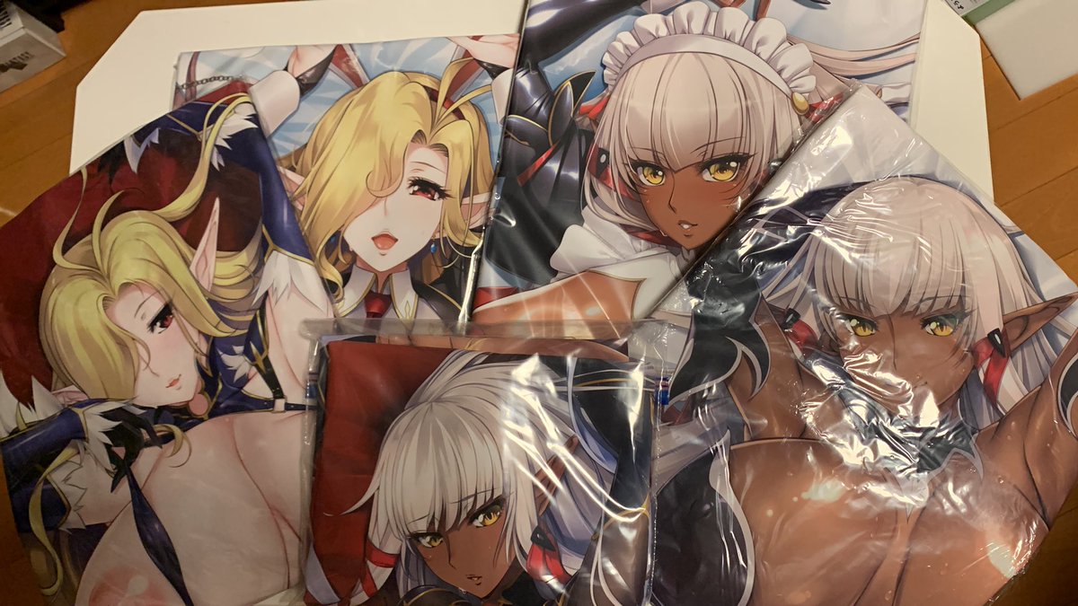 歴代のイヴリンとミズリィの抱き枕カバーを全部並べてみる 