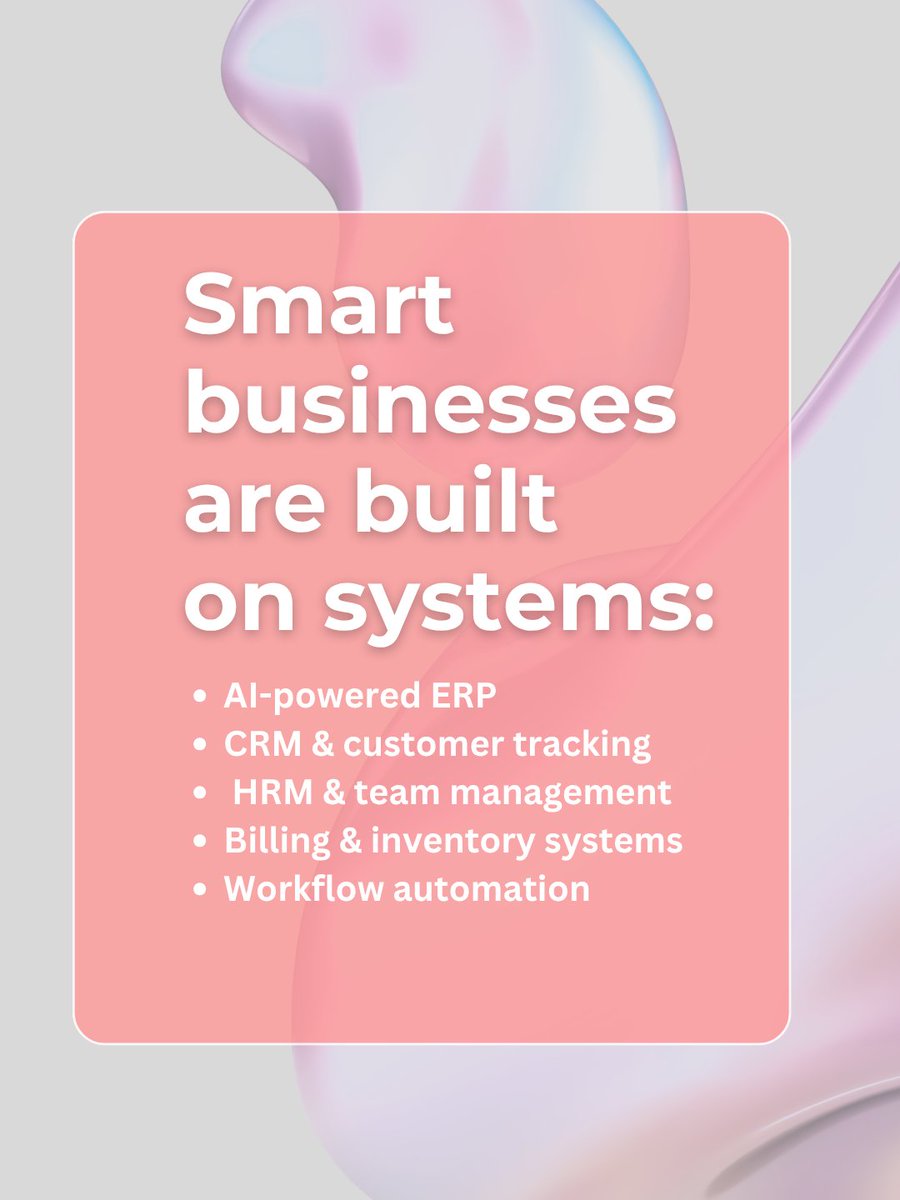 webelio_'s tweet photo. Your business doesn’t scale because of effort.
It scales because of systems.
From AI-powered ERP and automation 
modern businesses are built on connected, intelligent systems.
If your operations feel slow or chaotic,
it’s not your team it’s your setup.

#BusinessAutomation
#ERP https://t.co/vmiGHf9me1