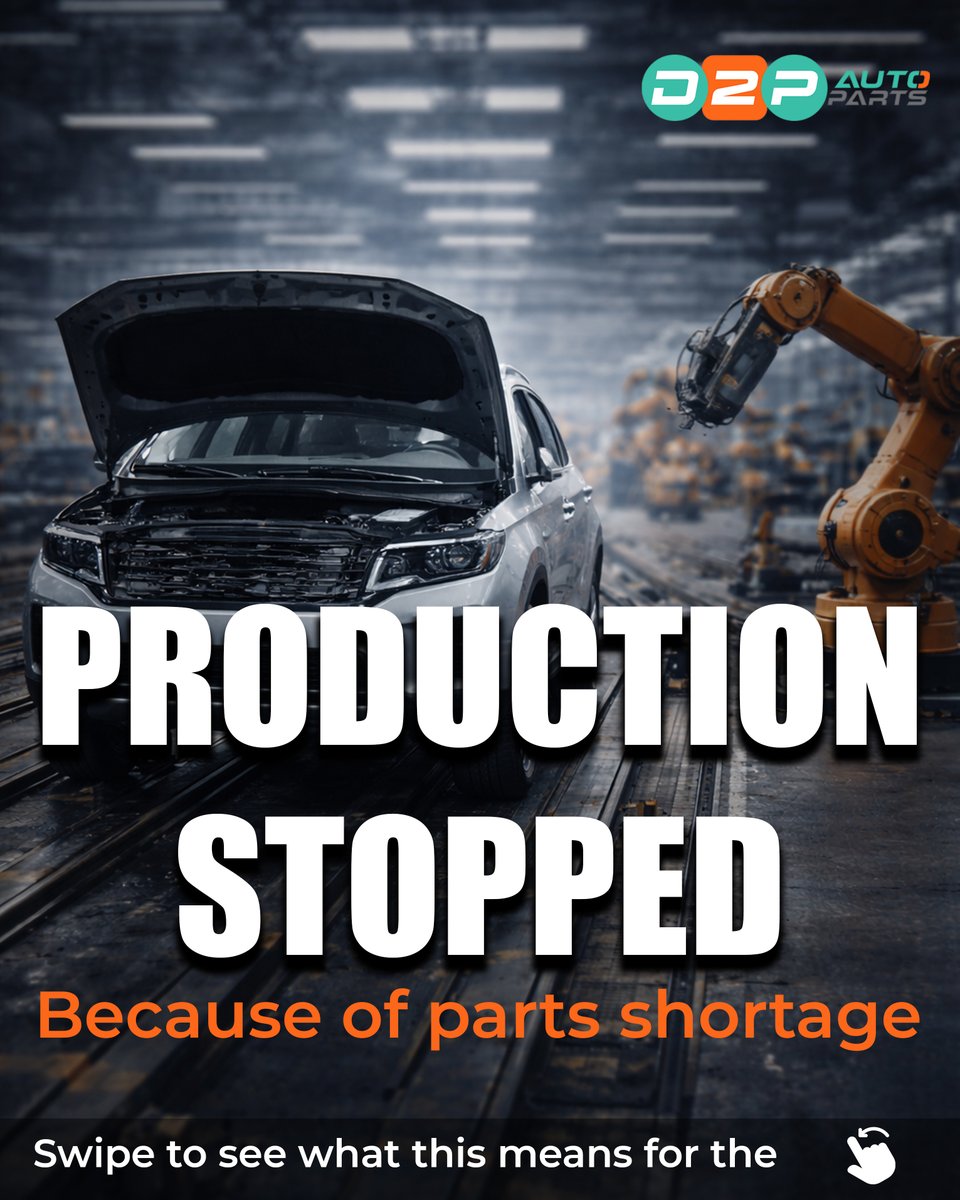 D2Pautoparts's tweet image. Production isn’t slowing down… it’s stopping.
Because of parts shortages.
Across the UK automotive industry, supply chain issues are causing delays, longer lead times, and lost revenue.
Availability isn’t optional anymore — it’s a competitive advantage.
#UKAutomotive  #AutoParts