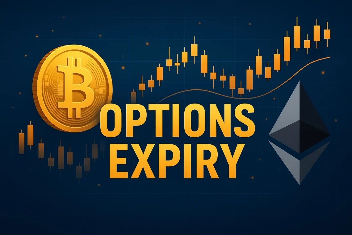 Big day in #crypto 🚨

$14B+ in #Bitcoin options &amp; $2.2B in #Ethereum options expiring on #Deribit 📊

Put/Call ratio: 0.56–0.63 🟢 → bullish bias (more calls than puts)

Traders rolling positions forward 🔄

Eyes on: $75K #BTC 🎯 &amp; $2.3K #ETH

#OptionsExpiry
