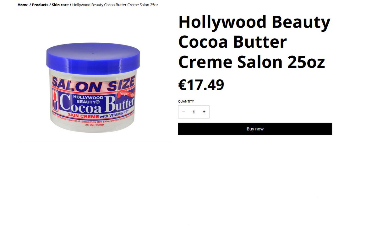 gewe_d2d's tweet image. Sale ON |  GeWe Hair&amp;amp;Cosmetics - Athlone Product : Hollywood Beauty Cocoa Butter Creme Salon 25oz | Price : EUR 17.49 exclusive of shipping costs Location : g.co/kgs/LYHPjy7 Shop at : gewe.ie/product/hollyw… #GeWe #Athlone #HollywoodBeauty #SkinCare #Amazon