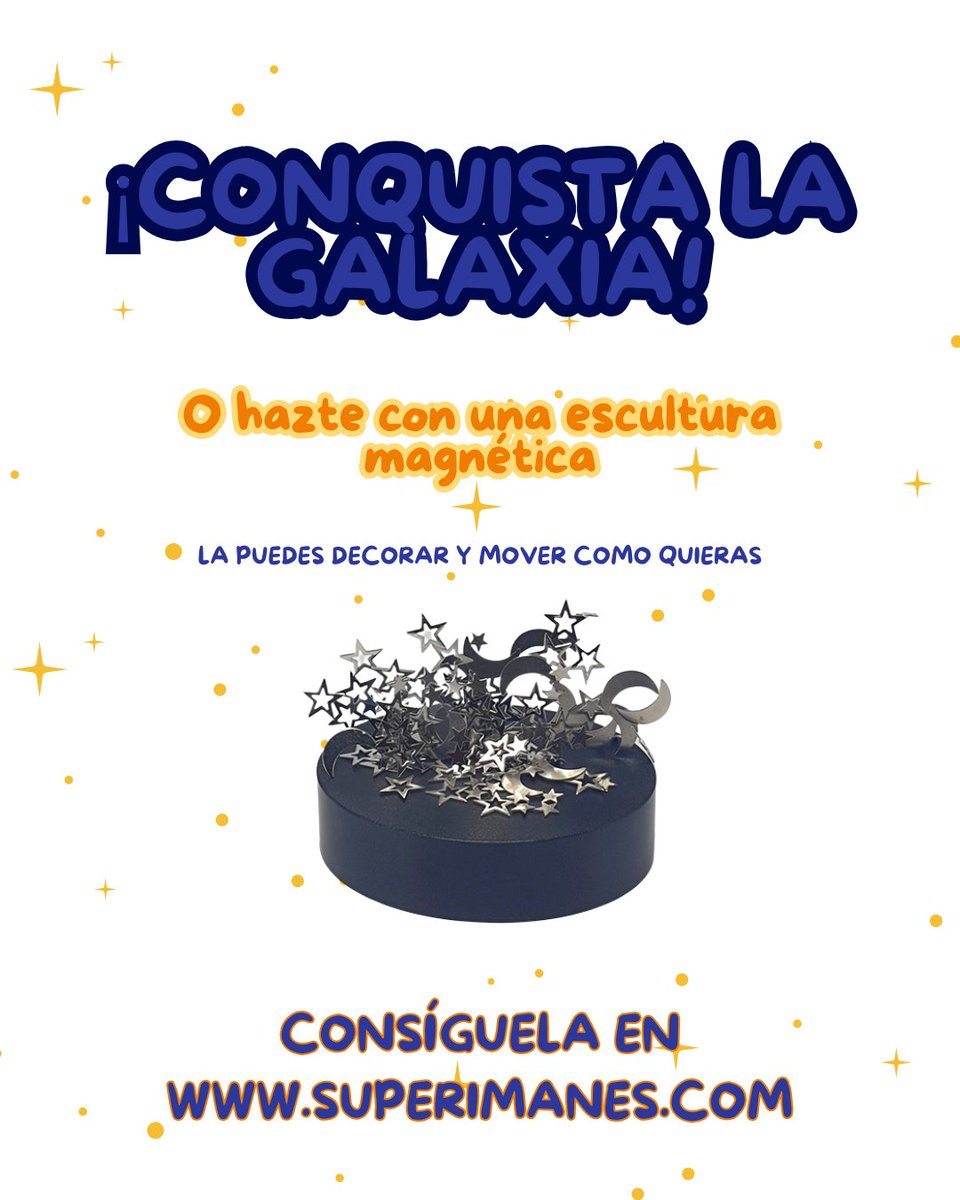 superimanes's tweet photo. En Superimanes, sabemos que no todos tienen espíritu conquistador. 
Pero sí que a todo el mundo le gusta mirar al cielo. 
Ahora, las estrellas al alcance de tu mano con esta escultura magnética. 
Consigue el tuyo en https://t.co/tlvMpHwqmV
#galaxia #imanes #estrellas #decoracion https://t.co/t4lIqcHBgz