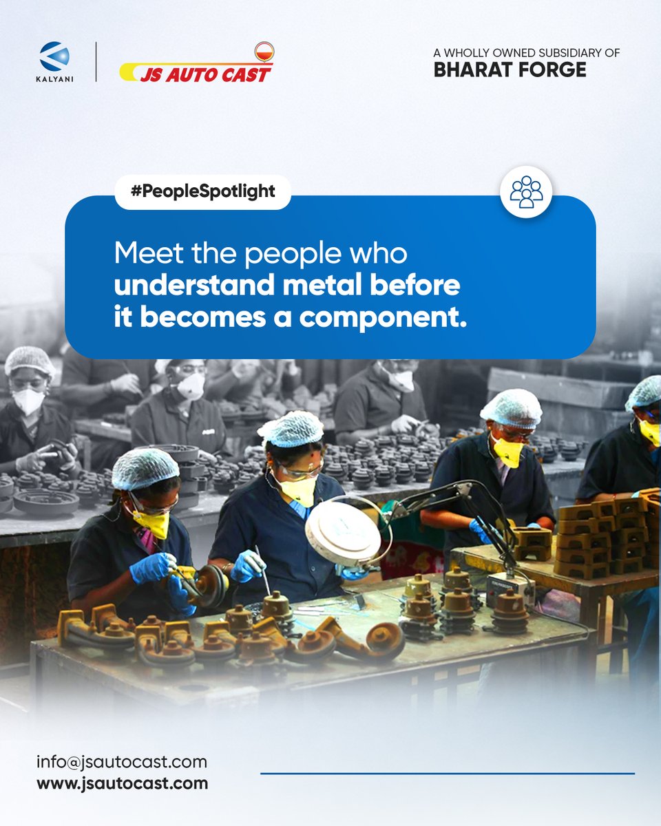js_auto_cast's tweet photo. Every 𝐜𝐚𝐬𝐭𝐢𝐧𝐠 starts before pouring. 

Our metallurgists monitor chemistry, analyse behaviour, and support process stability across programs.

To Know More - https://t.co/CfkwR74uKU

 #PeopleSpotlight #CastingProcess #Metallurgist  #BharatForge #JSAutocast https://t.co/ResvWHyf8g
