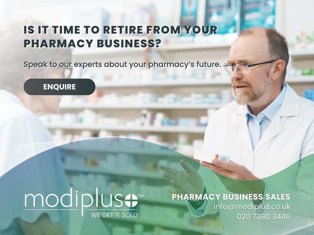 modiplus's tweet image. Thinking of retiring and selling your pharmacy business?

Contact us first. We will be pleased to guide you and give you tips on what to do with your pharmacy business on how to get the highest and best price possible.

#CommunityPharmacy #PharmacySales #Modiplus #WeGetItSold