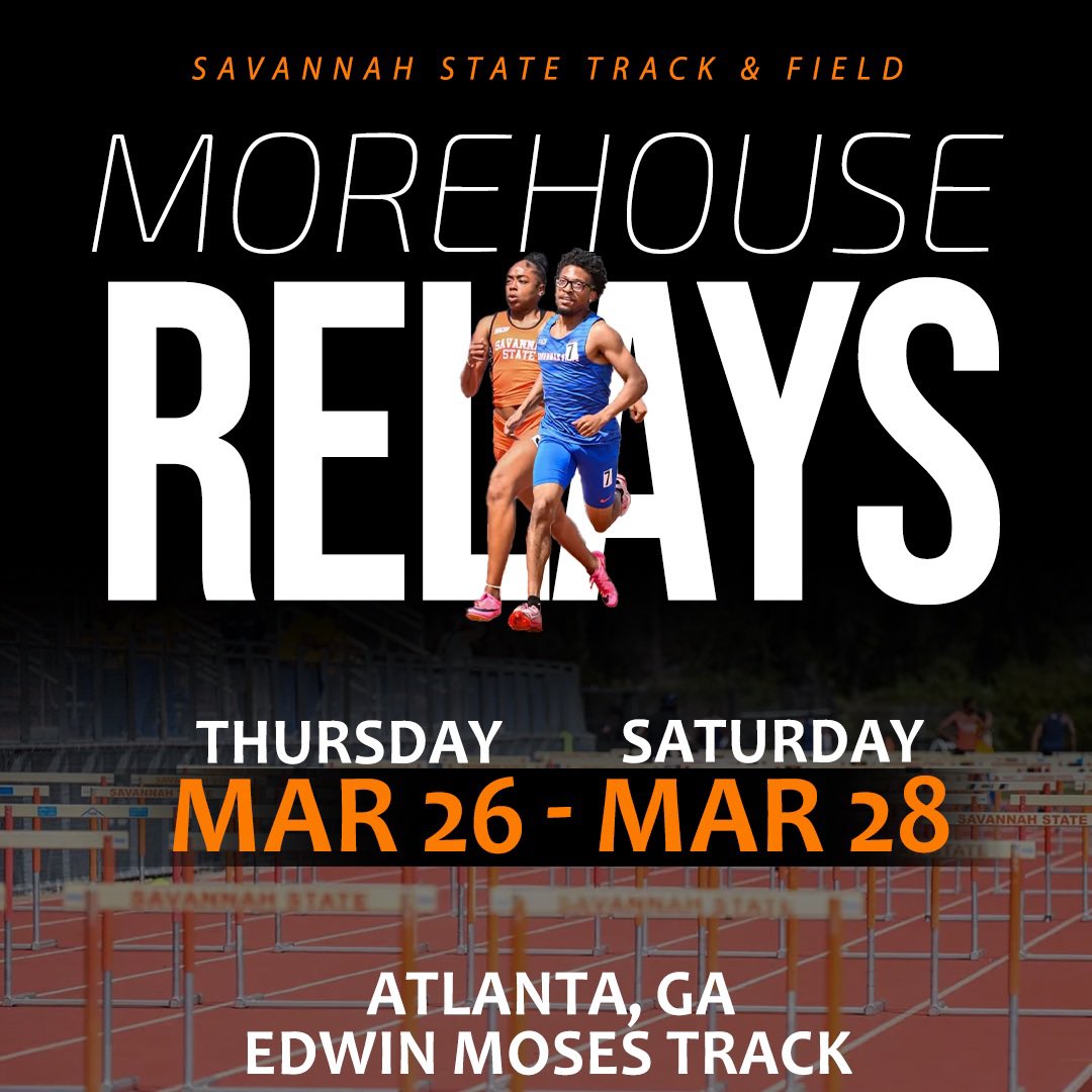 SavStateTigers's tweet photo. Day #2 of the @MaroonTigers Relays begins today in Atlanta for #SSUTF. Watch the action live at https://t.co/v3yJQAo0fA. #HailSSU! #ClawDown!π
π΅π π½ https://t.co/TsNsRTuEs5