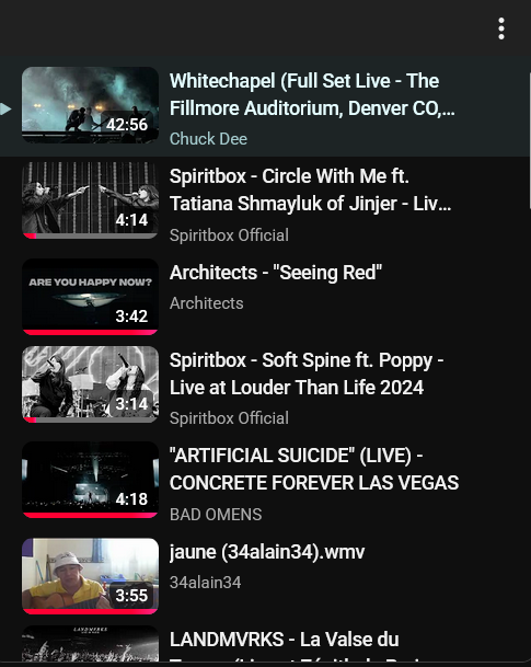 ca c'est de la file d'attente youtube