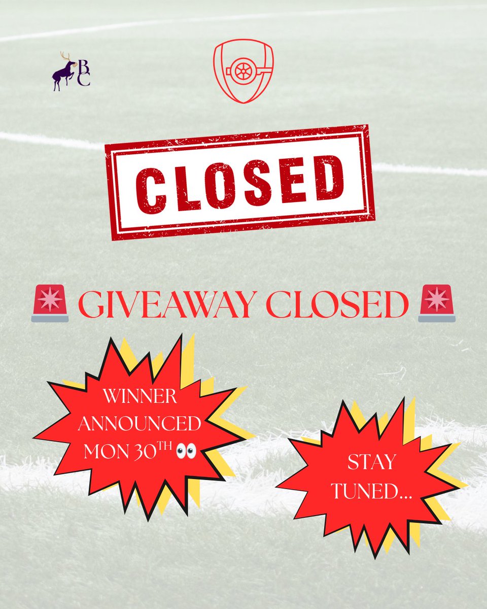 🚨 GIVEAWAY CLOSED 🚨
Gooners, our exclusive giveaway with <a href="/ArsenalN7/">Gooner Chris</a> is officially CLOSED!
Winner announced on X &amp; Instagram Mon 30th 👀